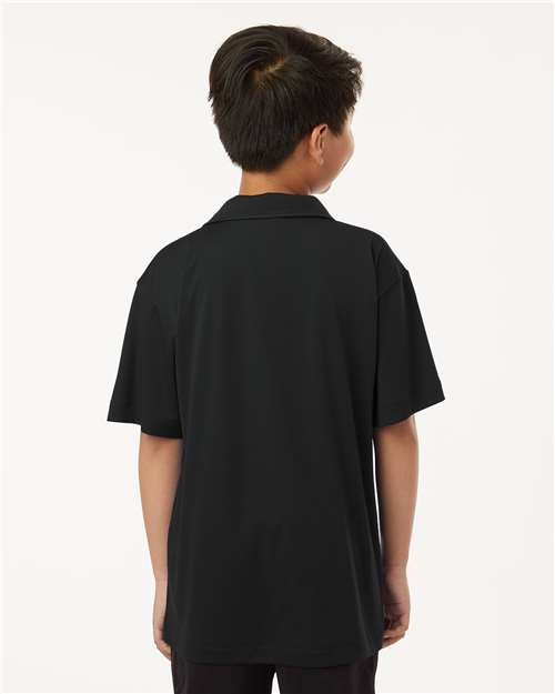 AllPro Youth Pro-Lock Performance Polo | Black - Back