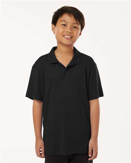 AllPro Youth Pro-Lock Performance Polo | Black - Front