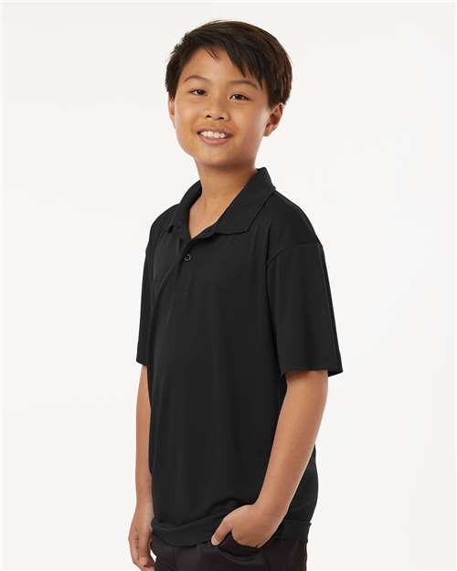 AllPro Youth Pro-Lock Performance Polo | Black - Side