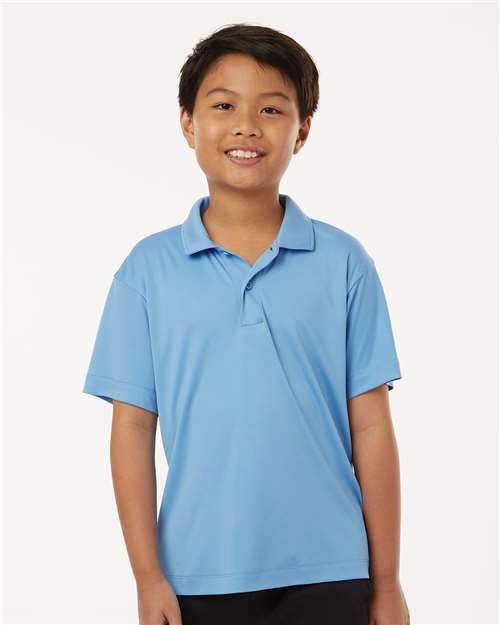 AllPro Youth Pro-Lock Performance Polo | Carolina Blue - Front