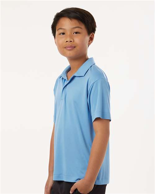 AllPro Youth Pro-Lock Performance Polo | Carolina Blue - Side