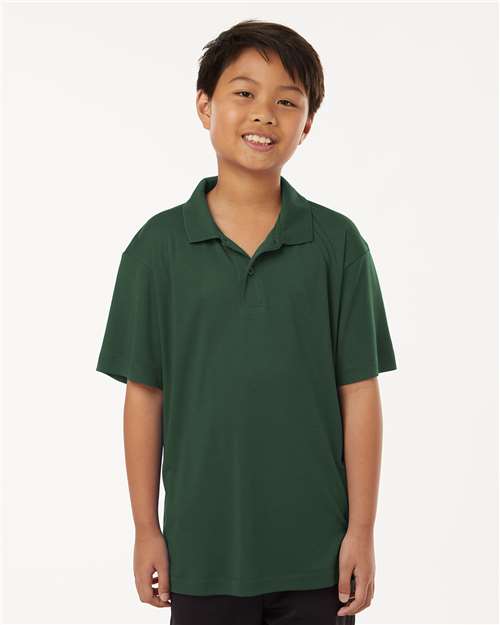 AllPro Youth Pro-Lock Performance Polo | Forest Green - Front