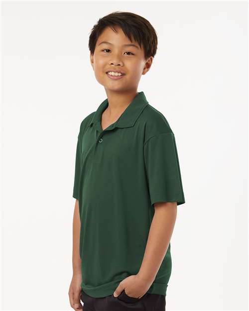 AllPro Youth Pro-Lock Performance Polo | Forest Green - Side