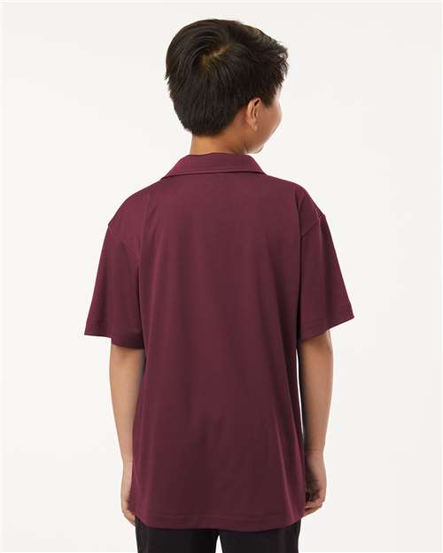 AllPro Youth Pro-Lock Performance Polo | Maroon - Back