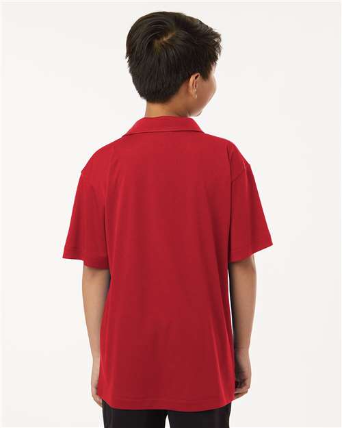 AllPro Youth Pro-Lock Performance Polo | Red - Back