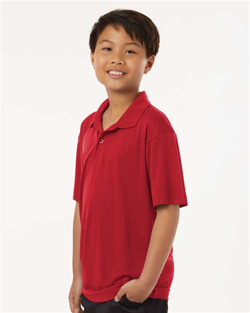 AllPro Youth Pro-Lock Performance Polo | Red - Side