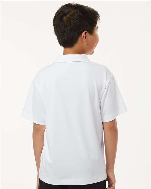 AllPro Youth Pro-Lock Performance Polo | White - Back