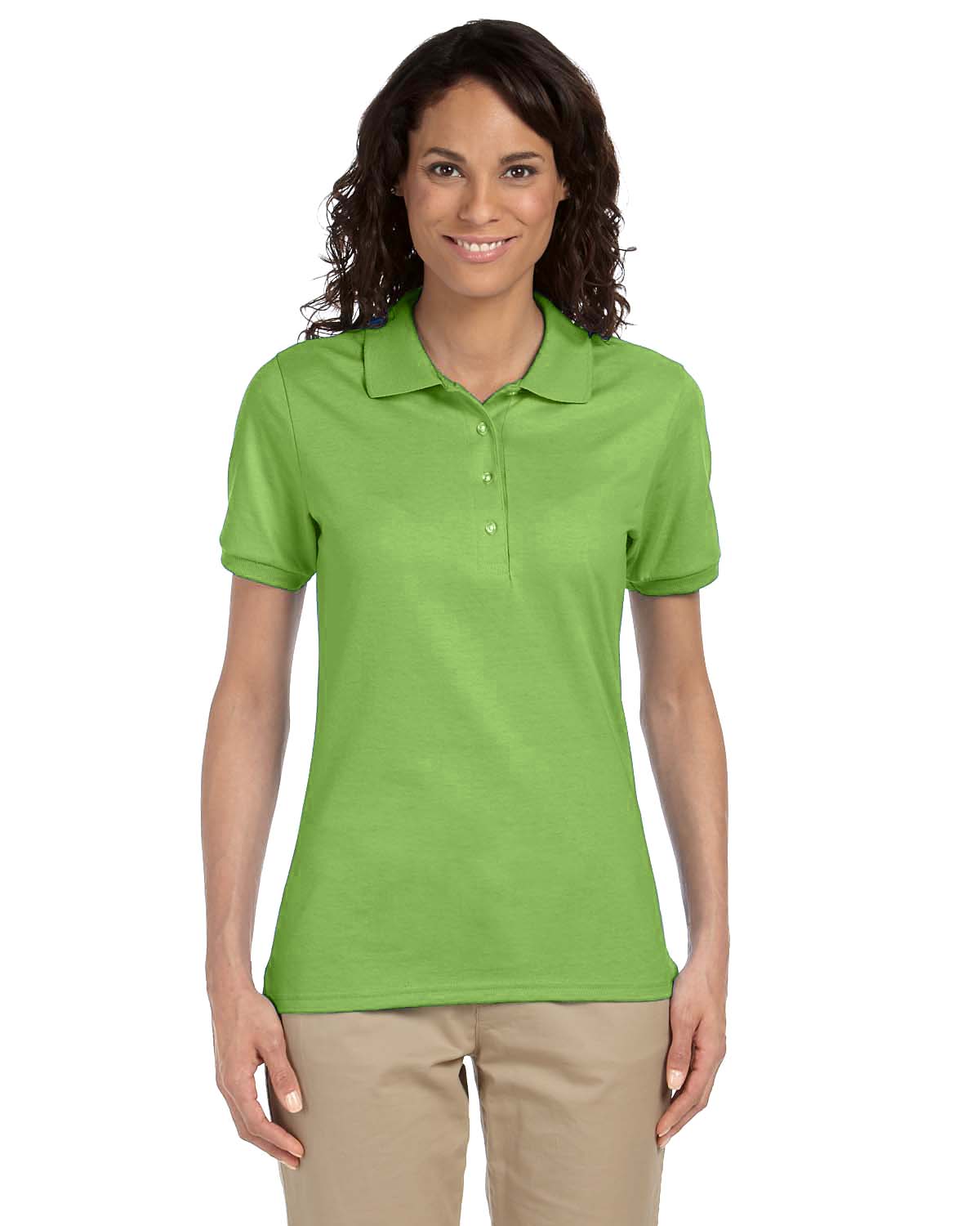 Jerzees Ladies 50/50 Jersey Knit Polo Shirt 437W | Kiwi - Front