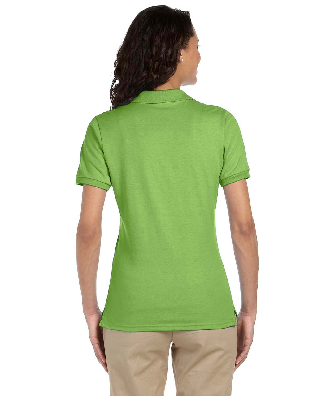 Jerzees Ladies 50/50 Jersey Knit Polo Shirt 437W | Kiwi - Back