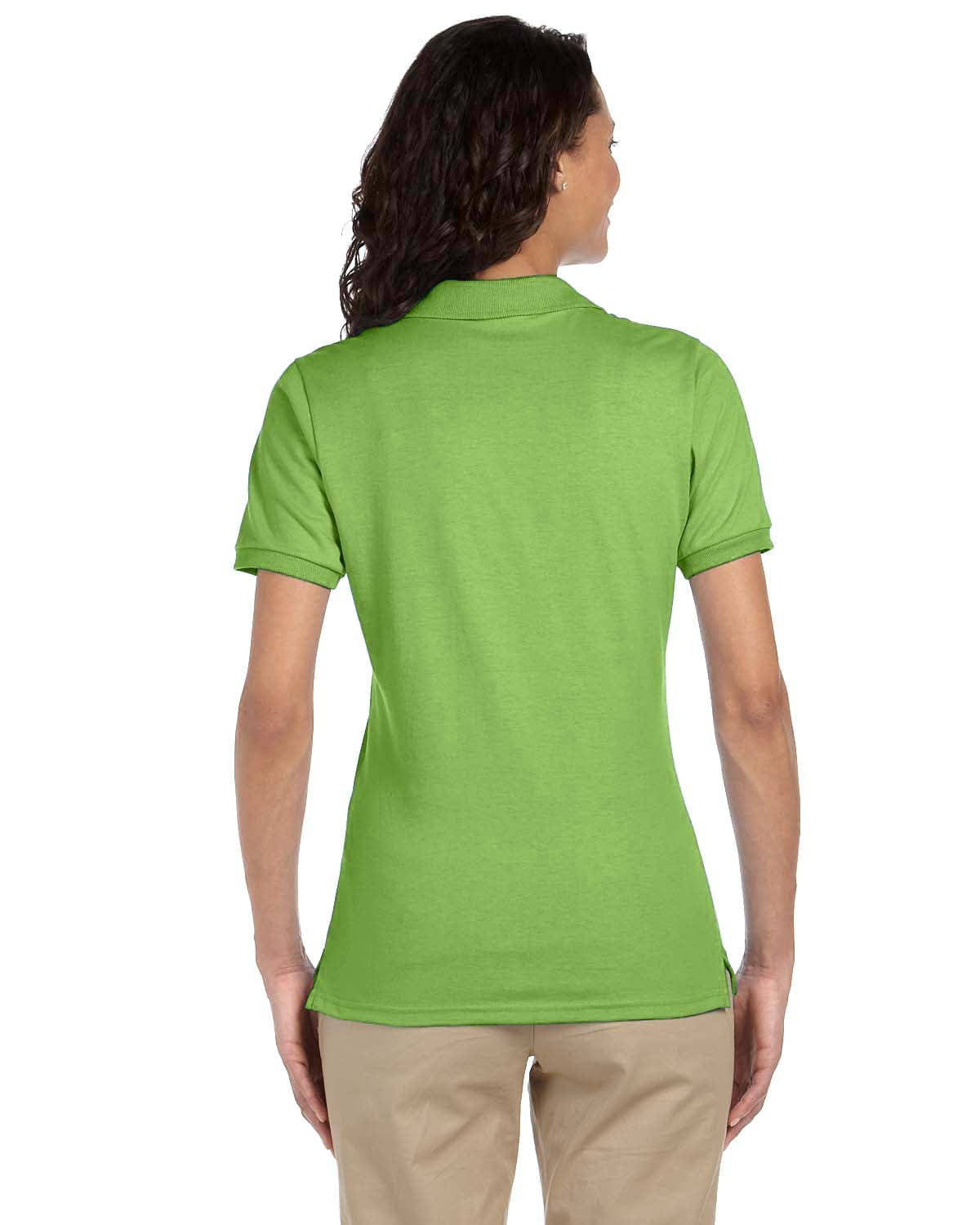 Jerzees Ladies 50/50 Jersey Knit Polo Shirt 437W | Kiwi - Back