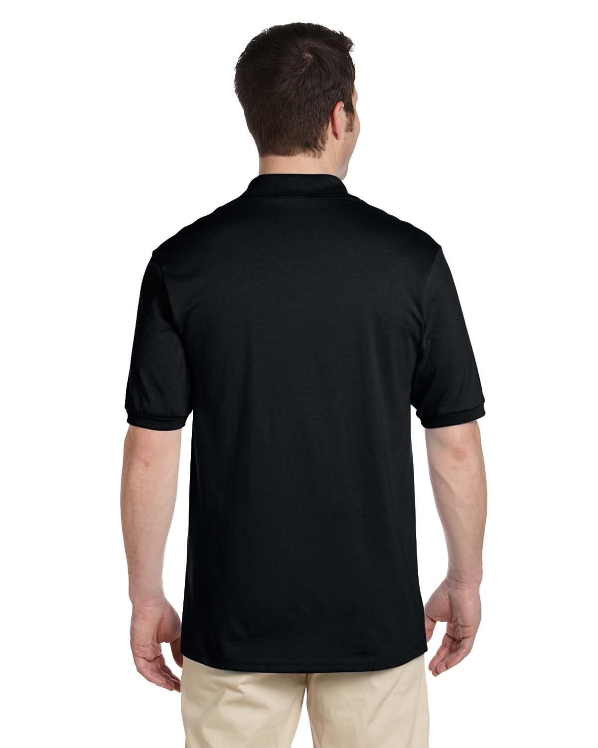Jerzees 50/50 Jersey Knit Polo Shirt 437 | Black - Back