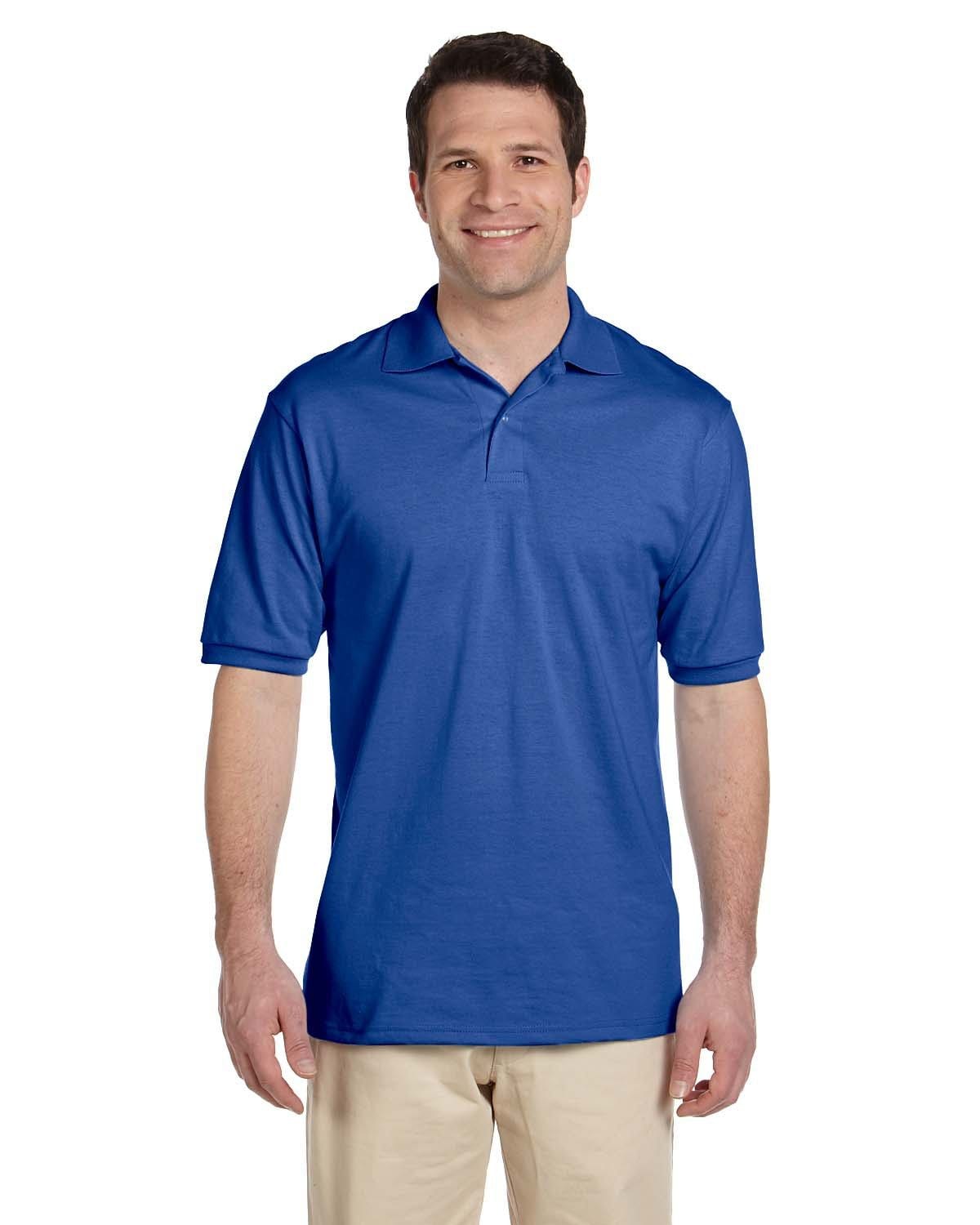 Jerzees 50/50 Jersey Knit Polo Shirt 437 | Royal - Front