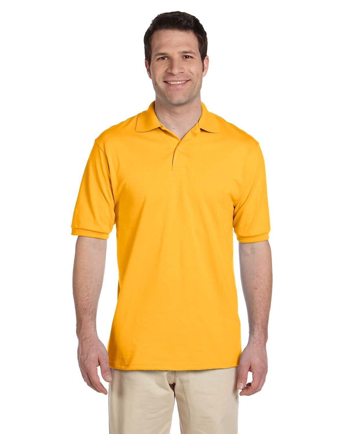 Jerzees 50/50 Jersey Knit Polo Shirt 437 | Gold - Front