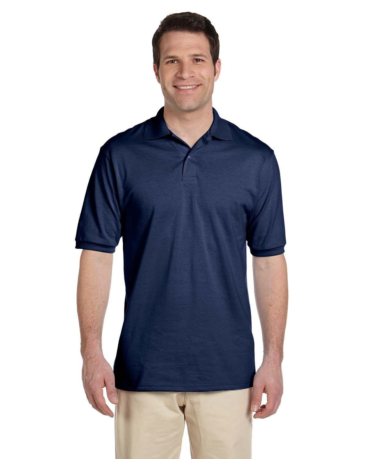 Jerzees 50/50 Jersey Knit Polo Shirt 437 | J Navy - Front