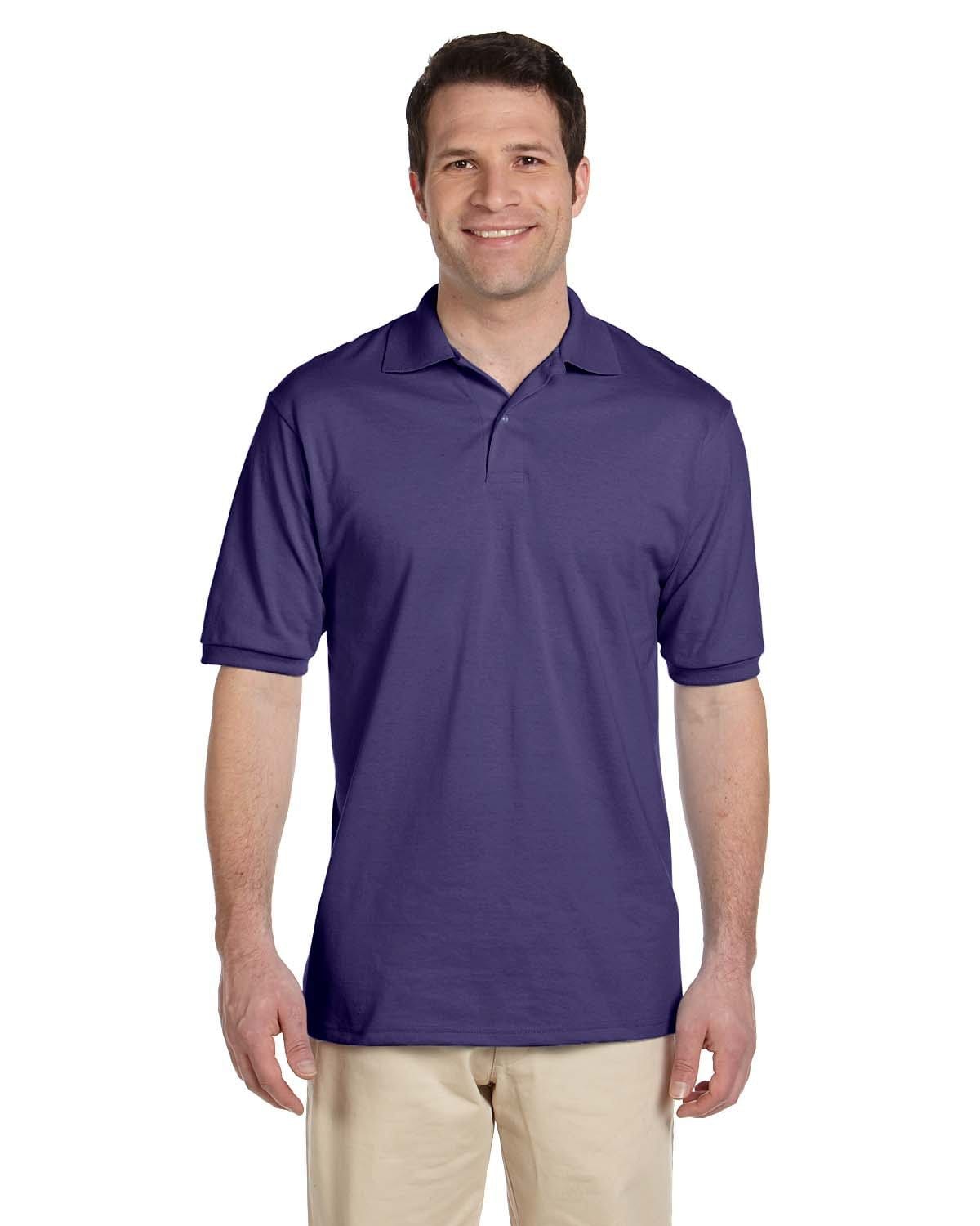 Jerzees 50/50 Jersey Knit Polo Shirt 437 | Deep Purple - Front