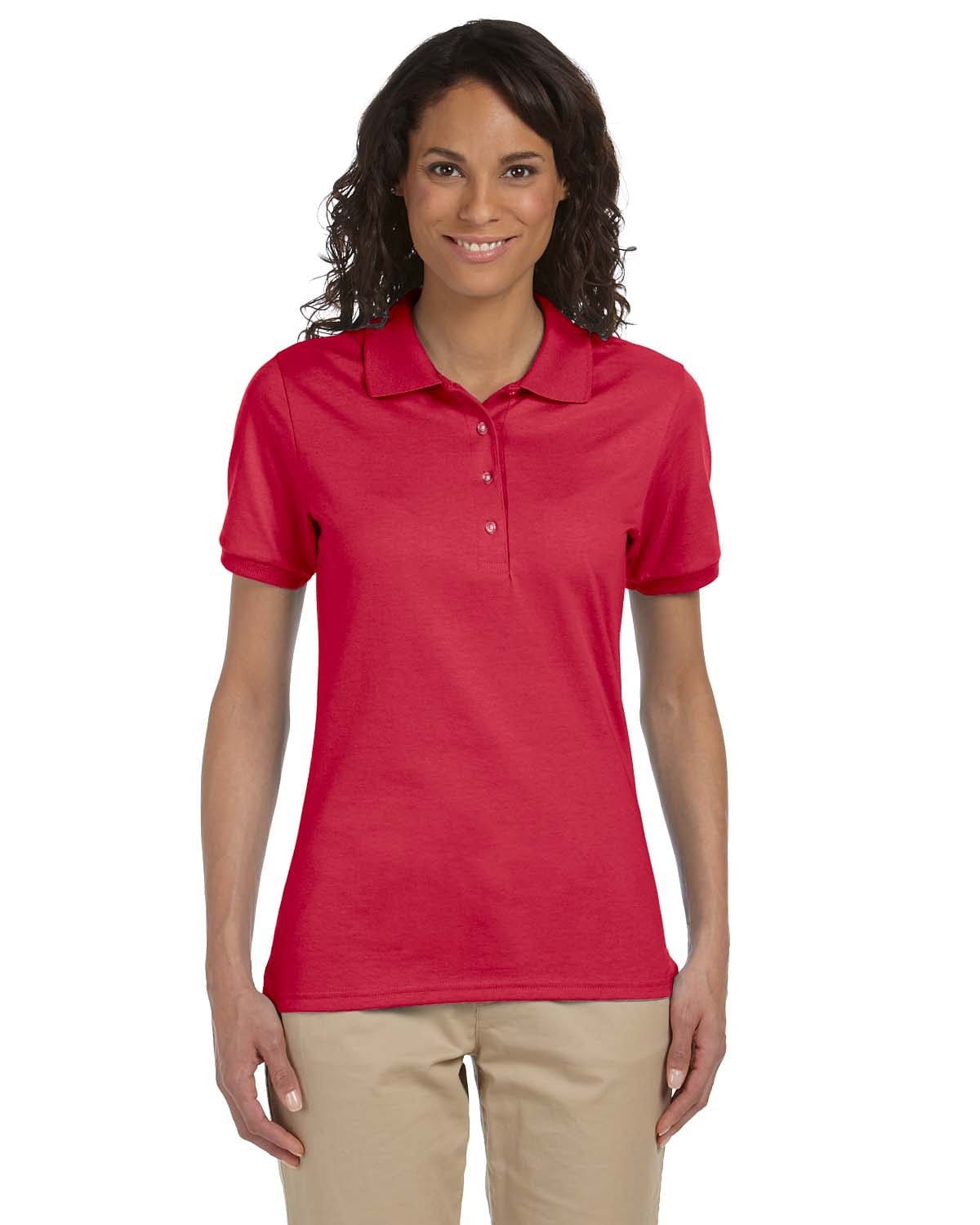 Jerzees Ladies 50/50 Jersey Knit Polo Shirt 437W | True Red - Front