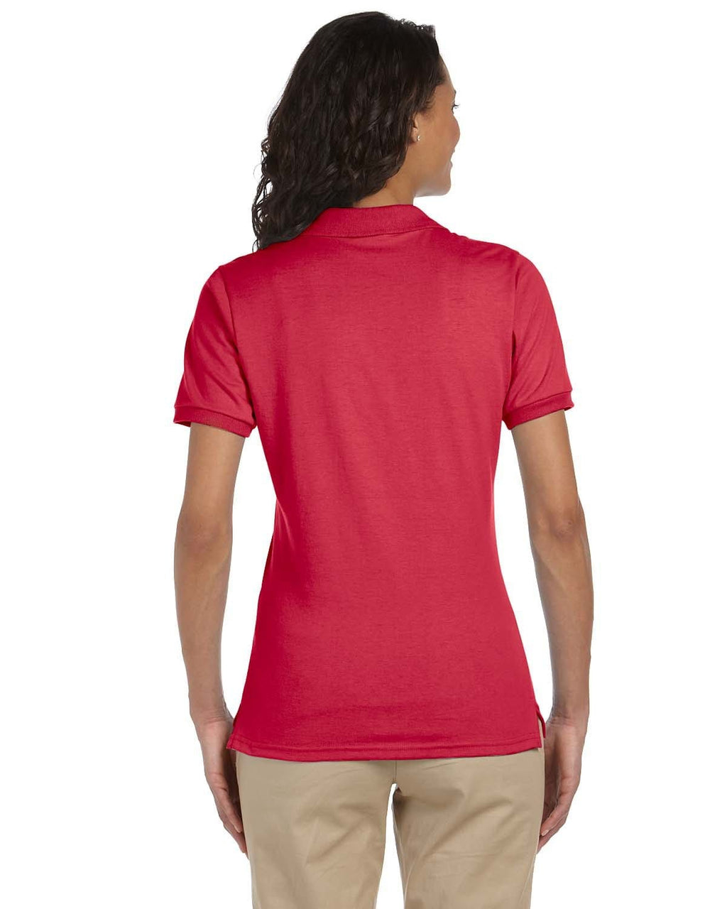 Jerzees Ladies 50/50 Jersey Knit Polo Shirt 437W | True Red - Back