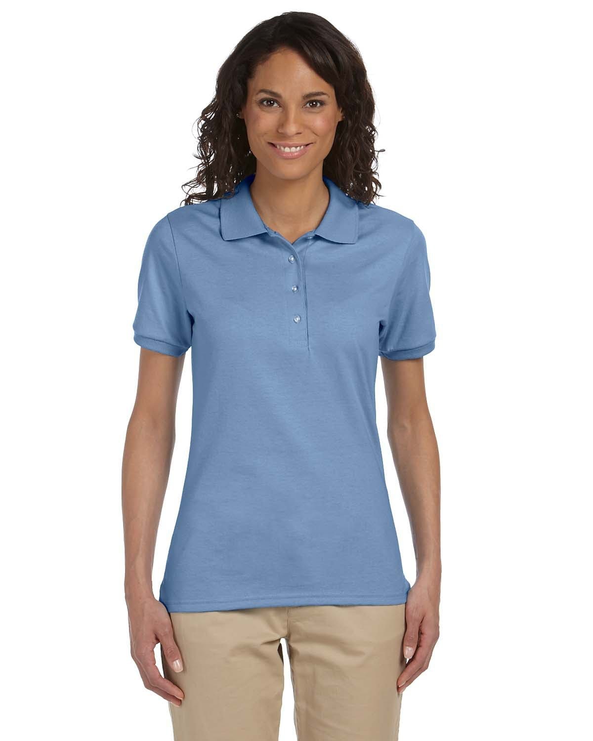 Jerzees Ladies 50/50 Jersey Knit Polo Shirt 437W | Light Blue - Front