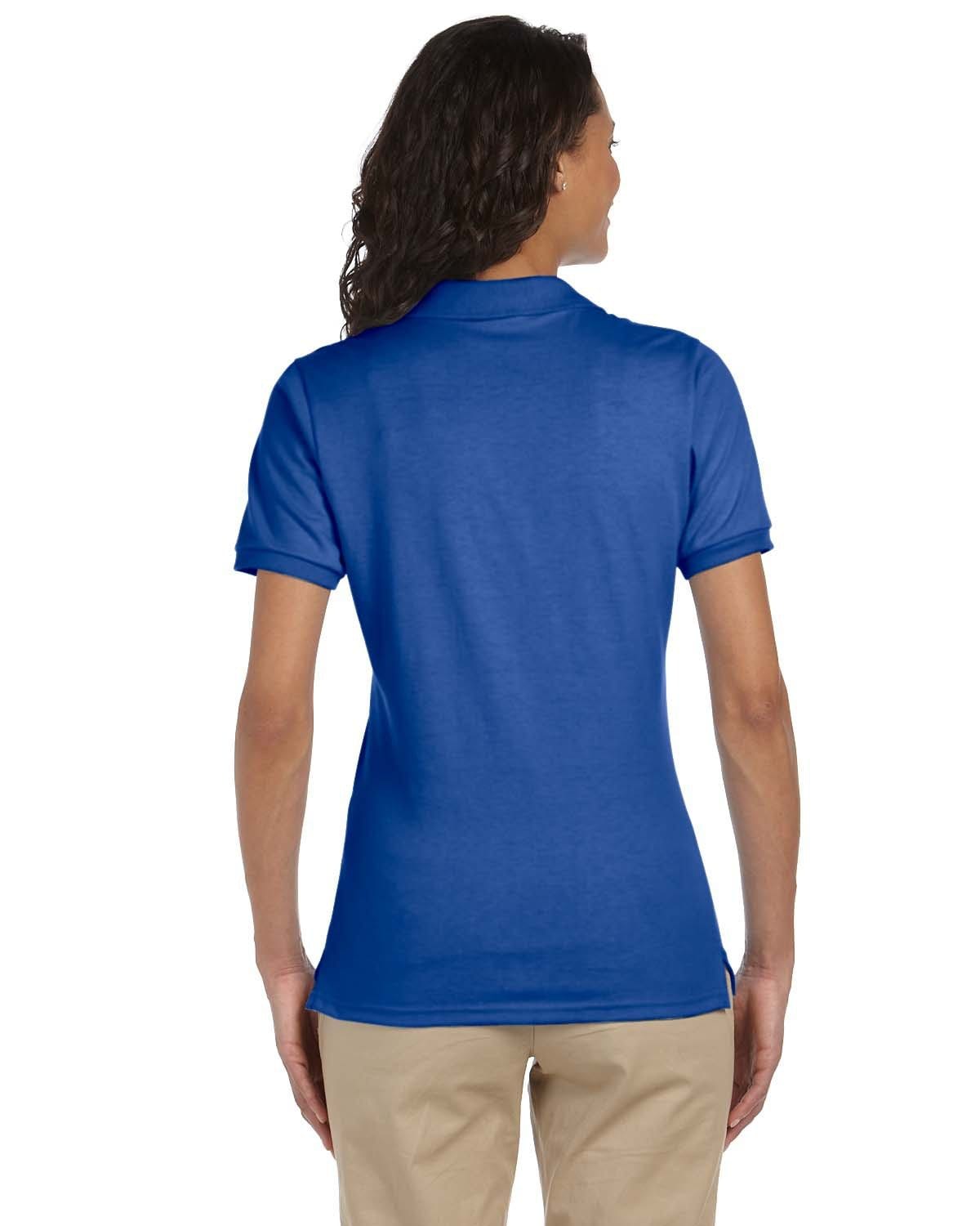 Jerzees Ladies 50/50 Jersey Knit Polo Shirt 437W | Royal - Back