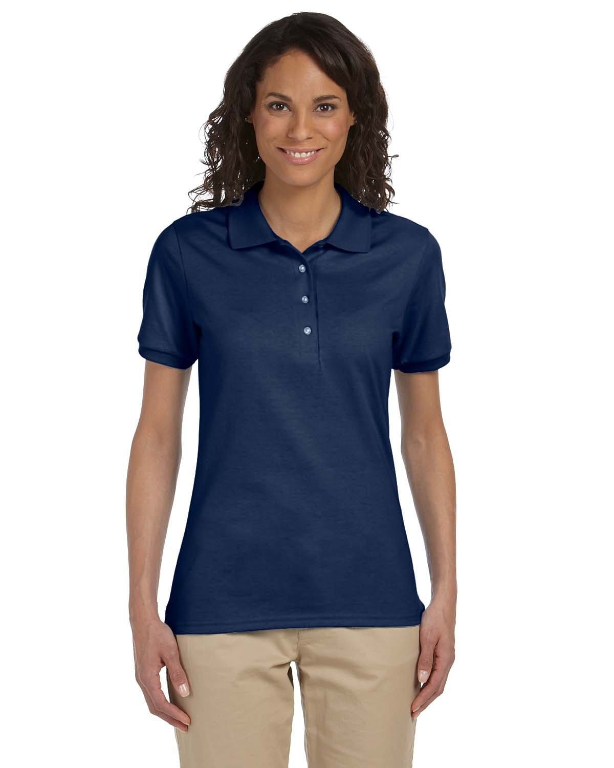 Jerzees Ladies 50/50 Jersey Knit Polo Shirt 437W | J Navy - Front