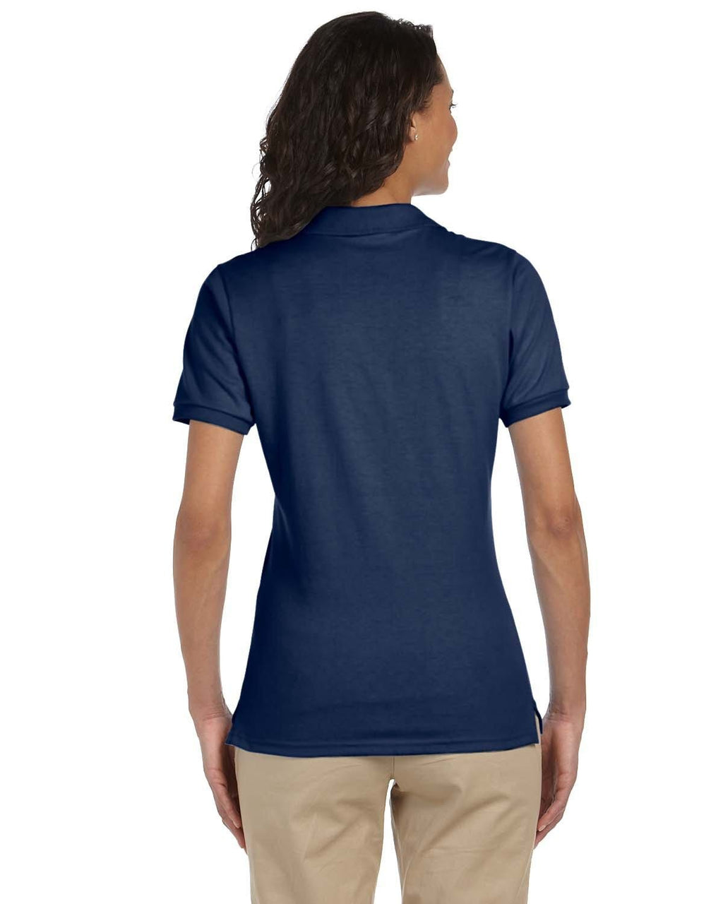 Jerzees Ladies 50/50 Jersey Knit Polo Shirt 437W | J Navy - Back
