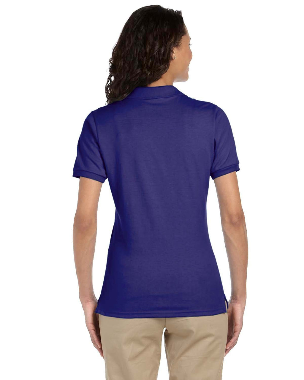 Jerzees Ladies 50/50 Jersey Knit Polo Shirt 437W | Deep Purple - Back
