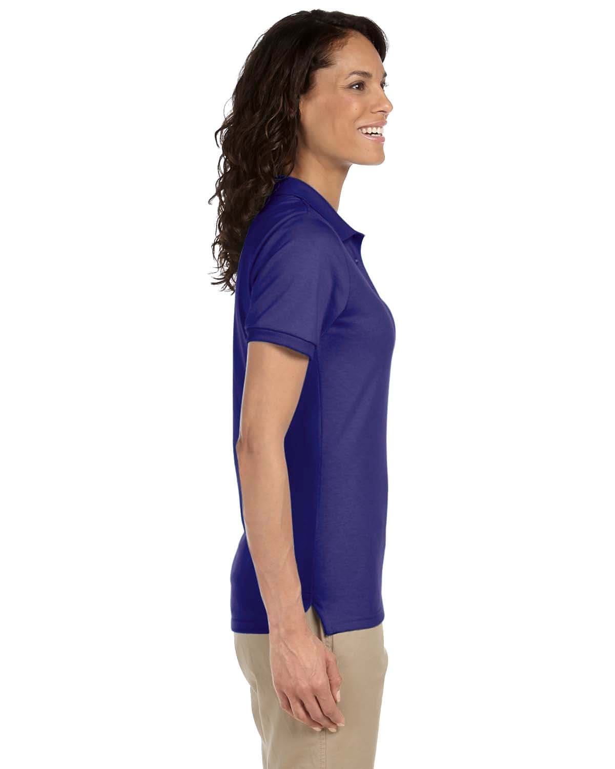 Jerzees Ladies 50/50 Jersey Knit Polo Shirt 437W | Deep Purple - Side
