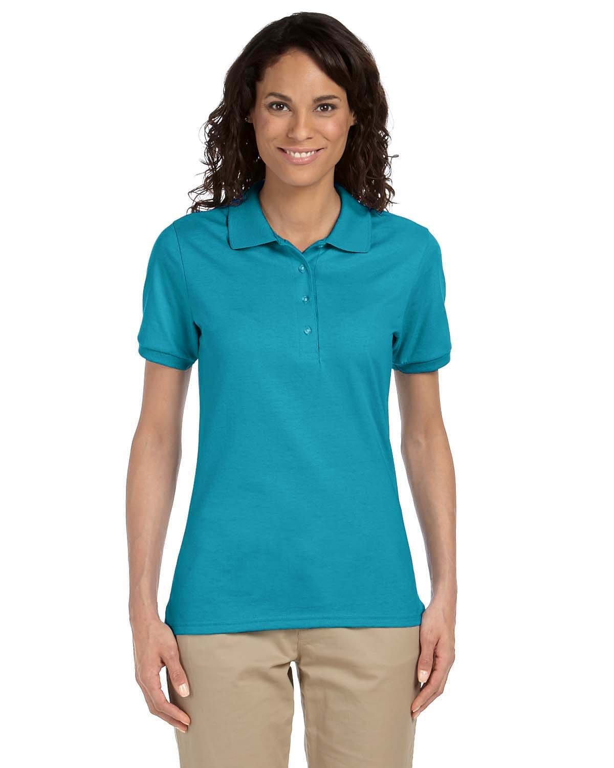 Jerzees Ladies 50/50 Jersey Knit Polo Shirt 437W | California Blue - Front