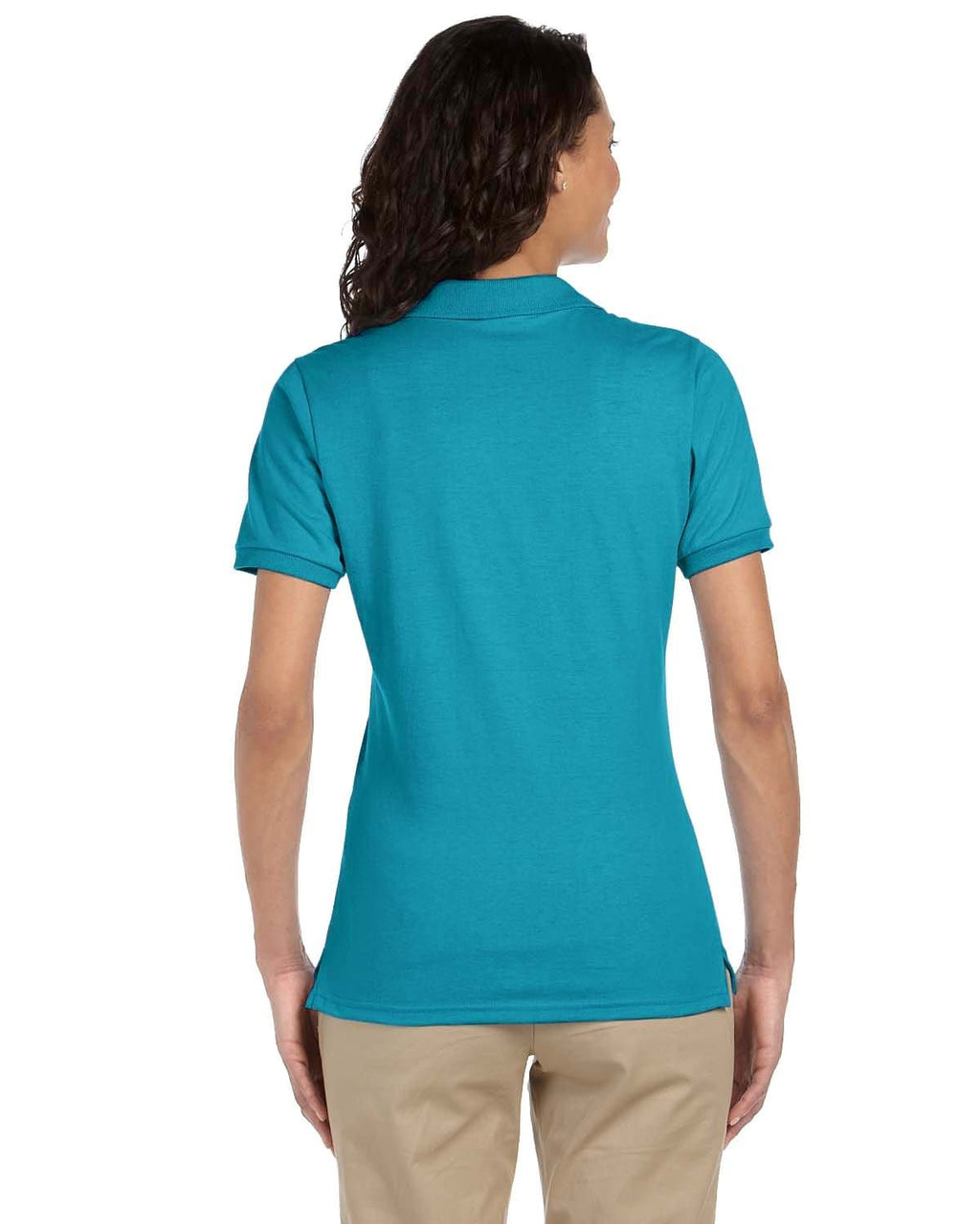 Jerzees Ladies 50/50 Jersey Knit Polo Shirt 437W | California Blue - Back