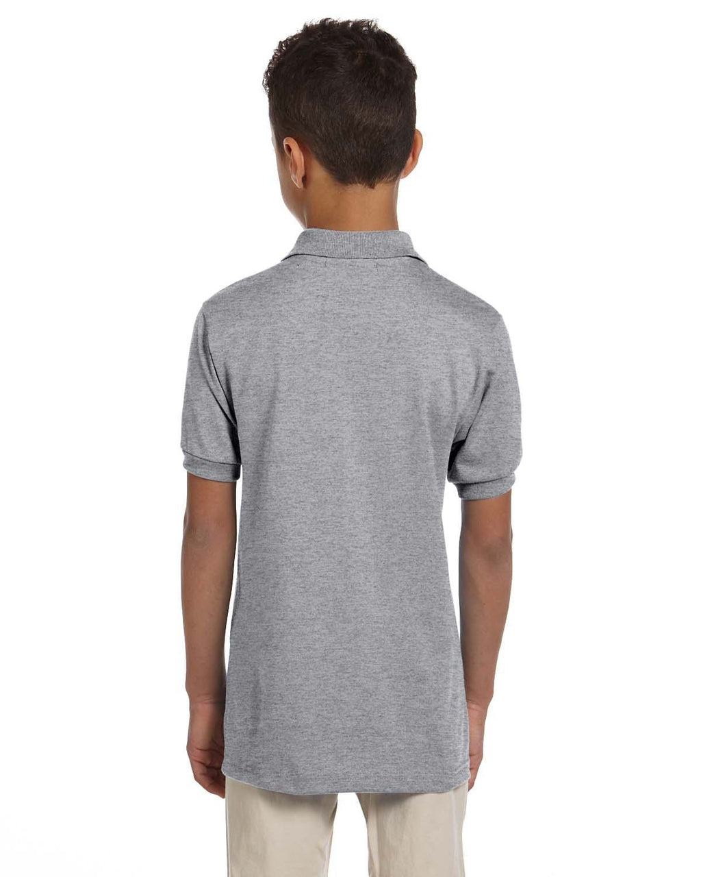 Jerzees Youth 50/50 Jersey Knit Polo Shirt 437Y | Oxford - Back