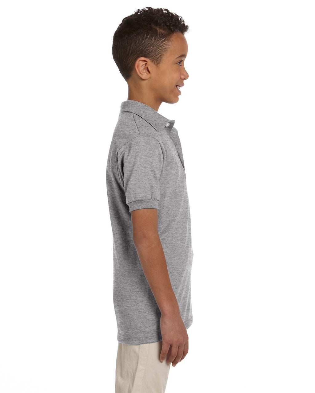 Jerzees Youth 50/50 Jersey Knit Polo Shirt 437Y | Oxford - Side