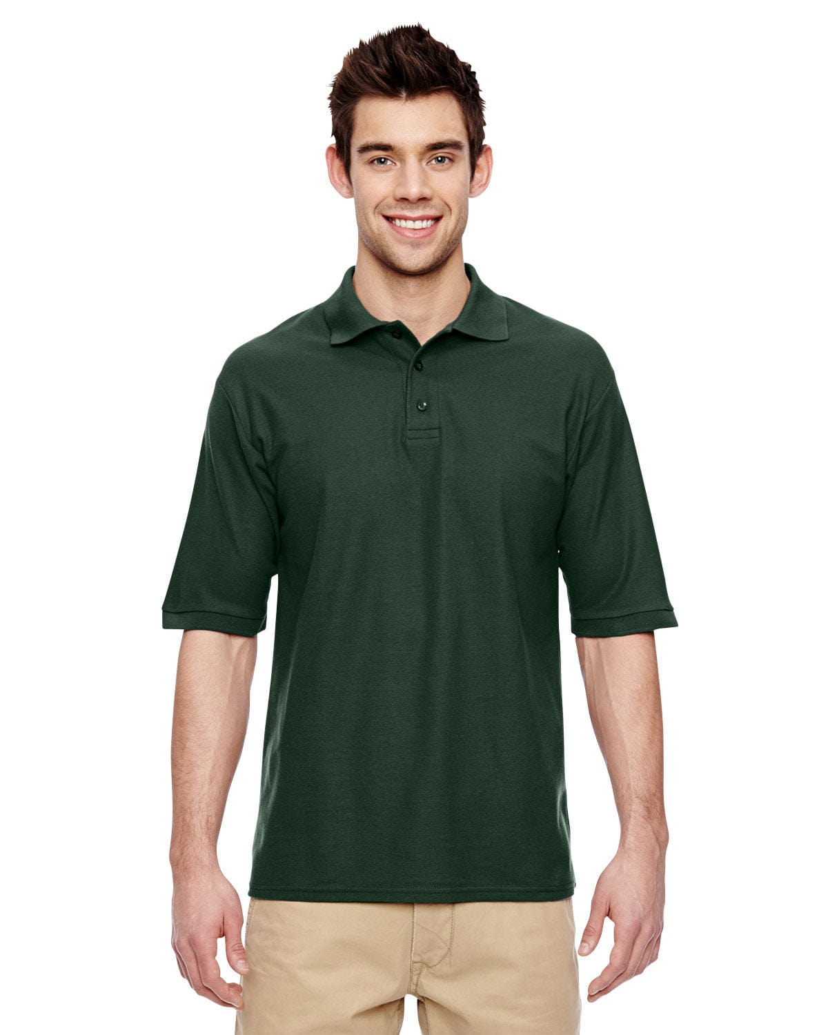 Jerzees Easy-Care Polo 537MSR | Forest Green - Front