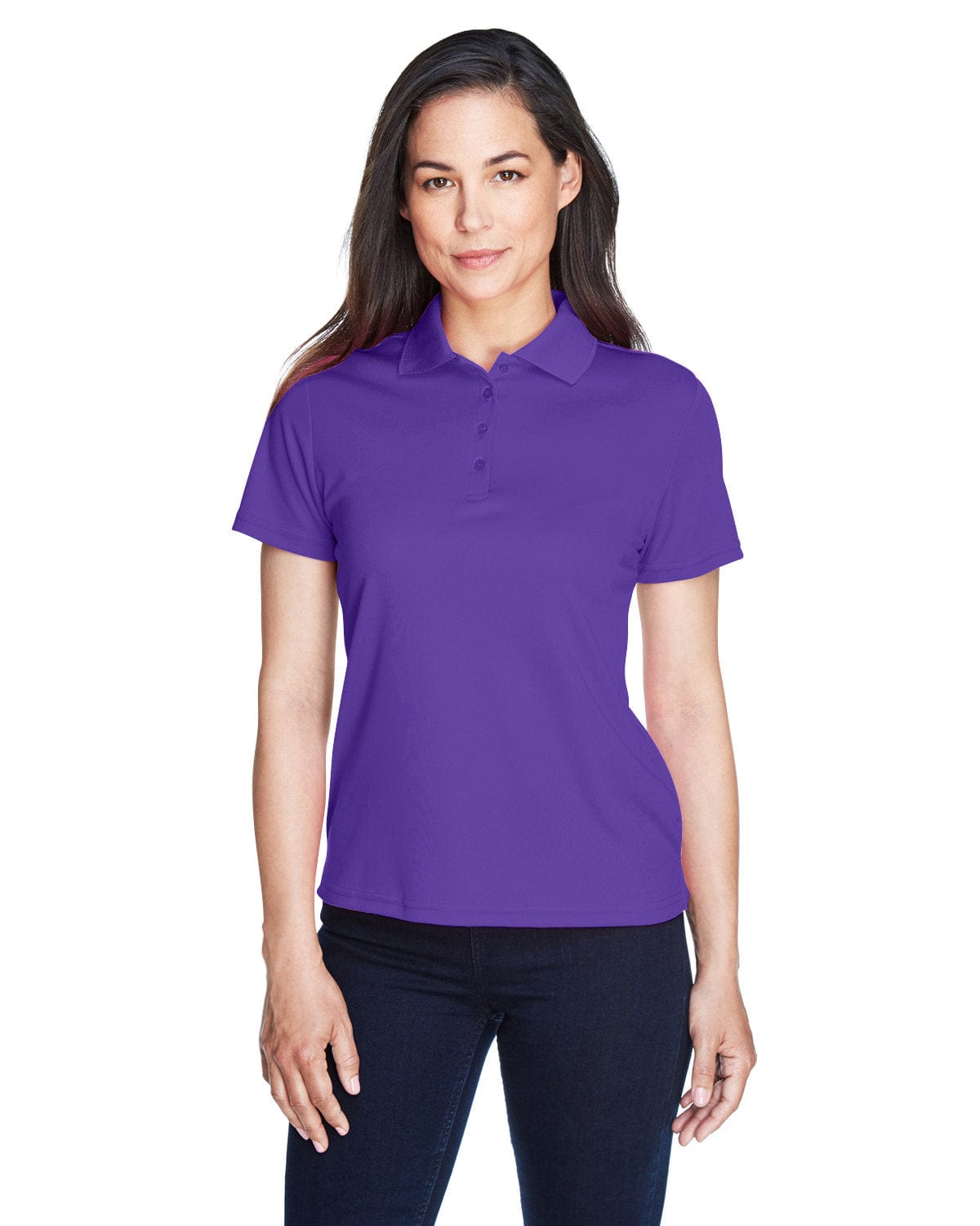 Core 365 Origin Ladies Performance Pique Polo 78181 | Campus Purple - Front