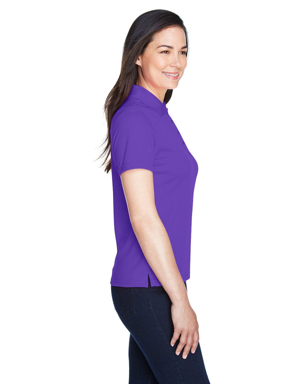 Core 365 Origin Ladies Performance Pique Polo 78181 | Campus Purple - Side