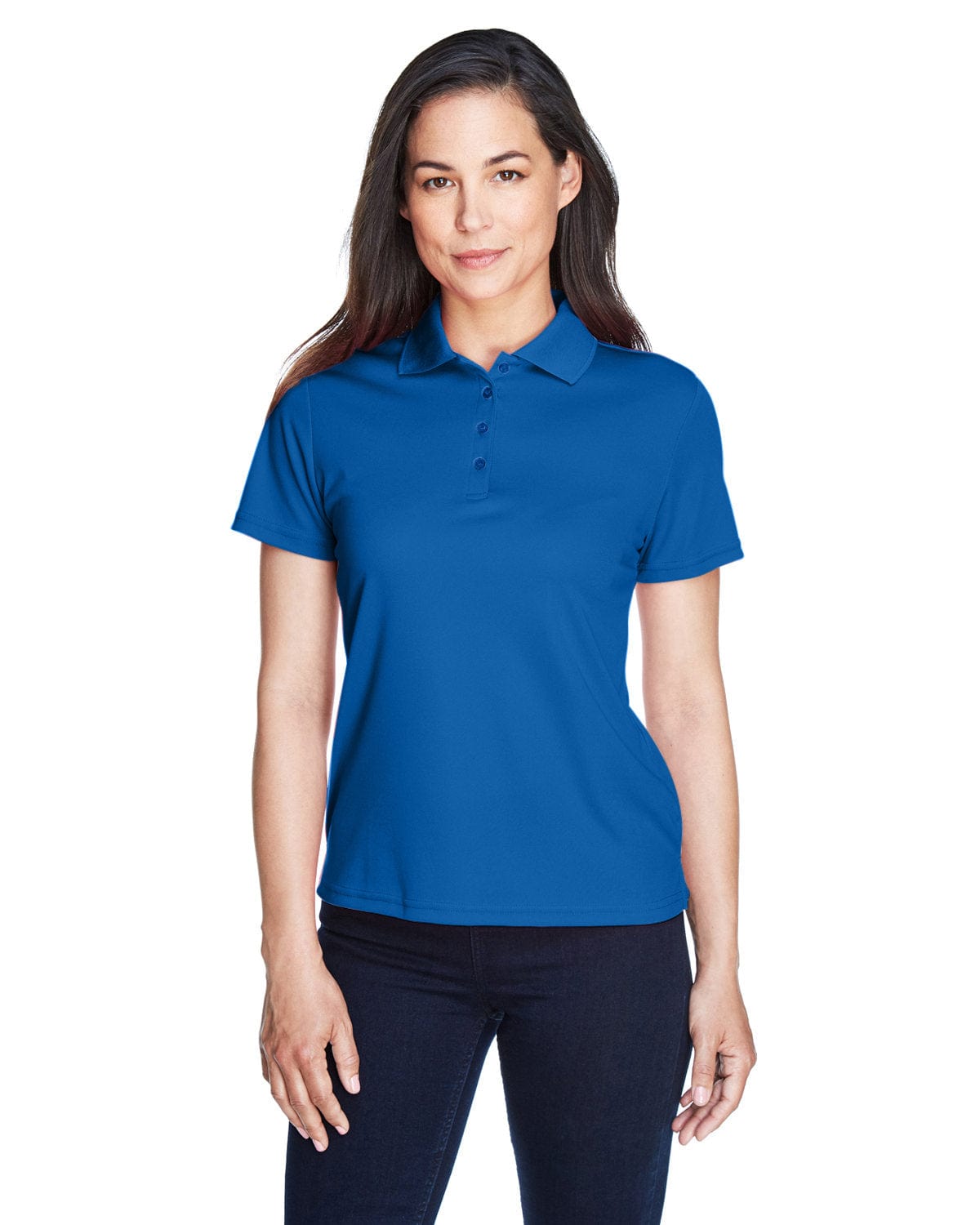 Core 365 Origin Ladies Performance Pique Polo 78181 | True Royal - Front