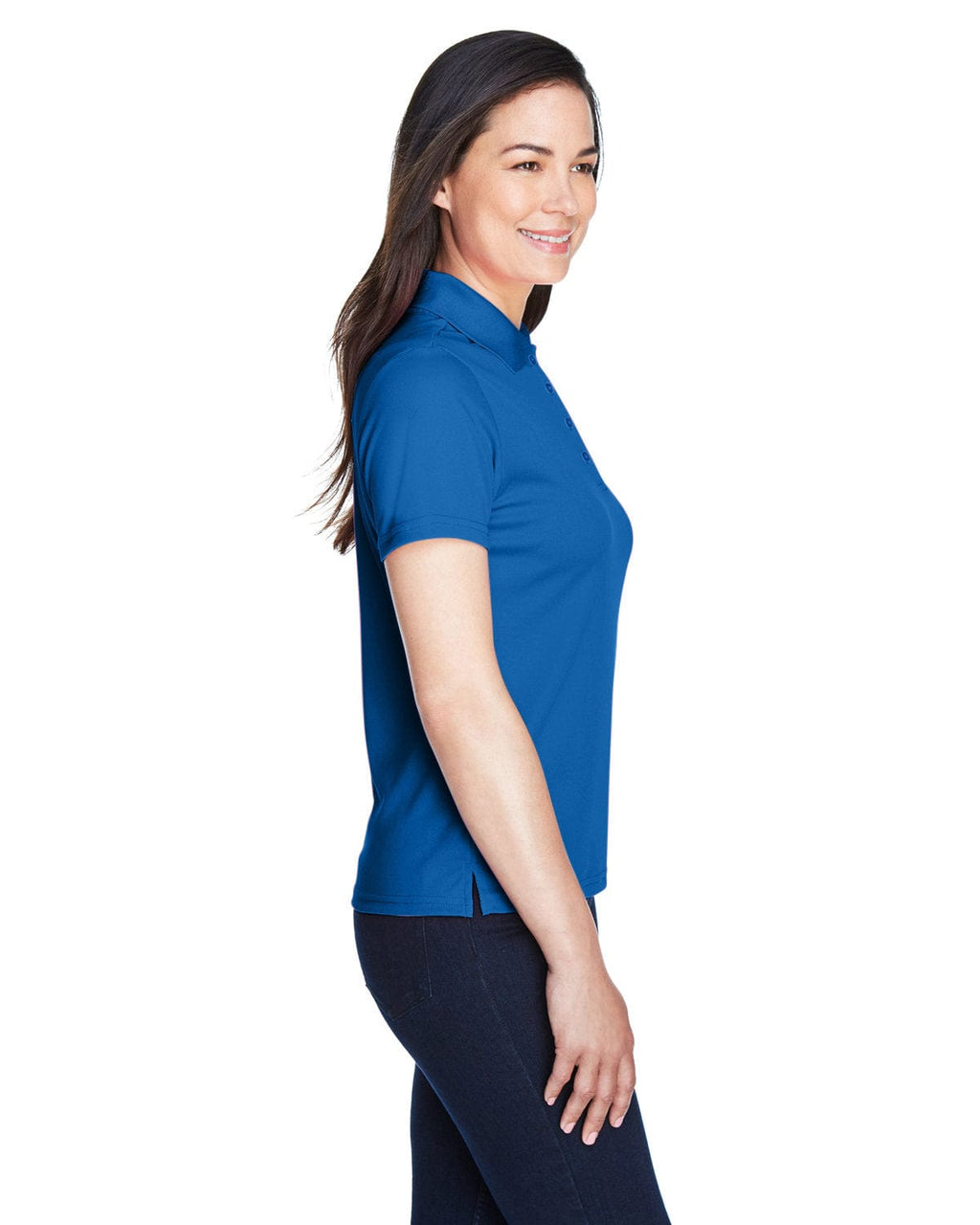 Core 365 Origin Ladies Performance Pique Polo 78181 | True Royal - Side