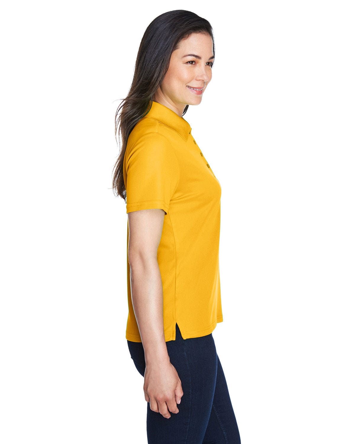 Core 365 Origin Ladies Performance Pique Polo 78181 | Campus Gold - Side