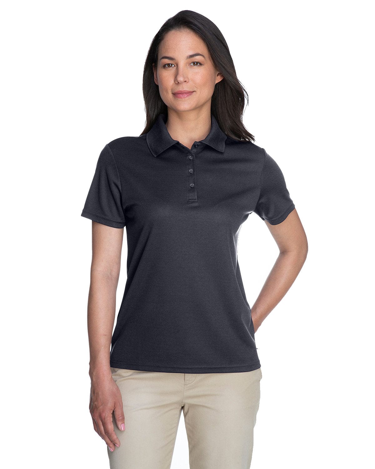 Core 365 Origin Ladies Performance Pique Polo 78181 | Carbon - Front