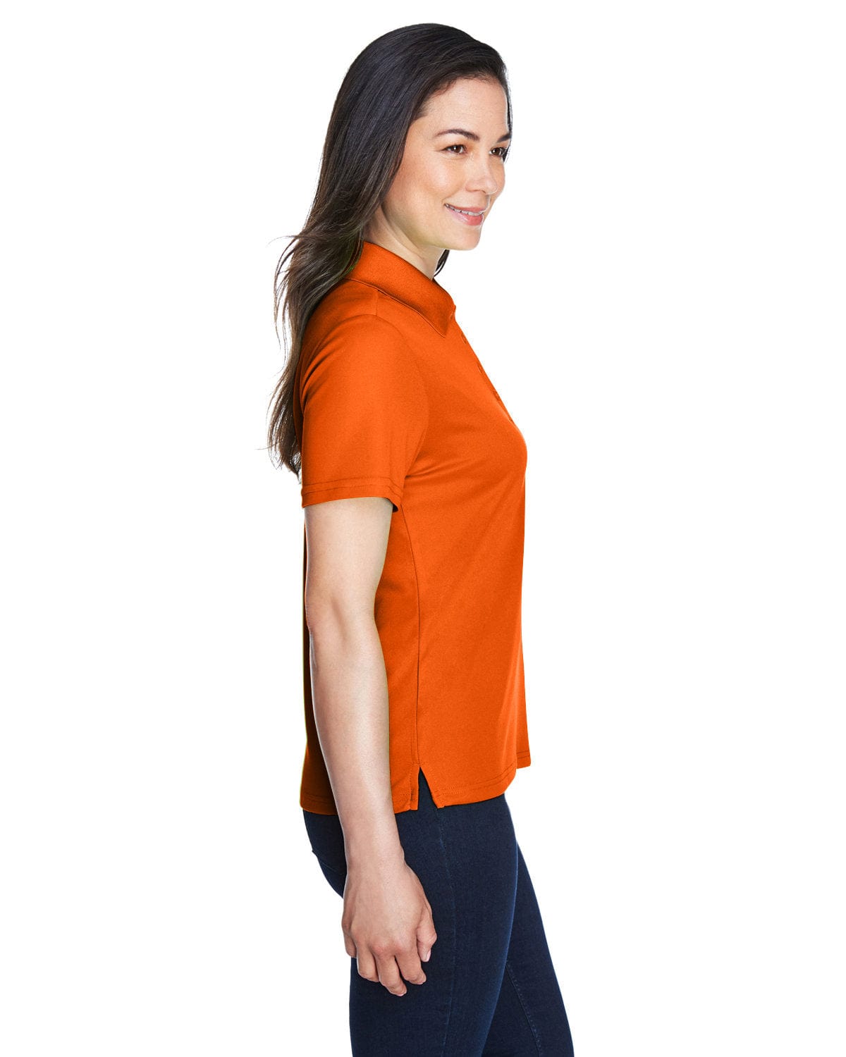 Core 365 Origin Ladies Performance Pique Polo 78181 | Campus Orange - Side