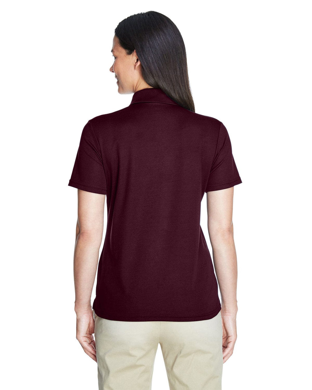 Core 365 Origin Ladies Performance Pique Polo 78181 | Burgundy - Back
