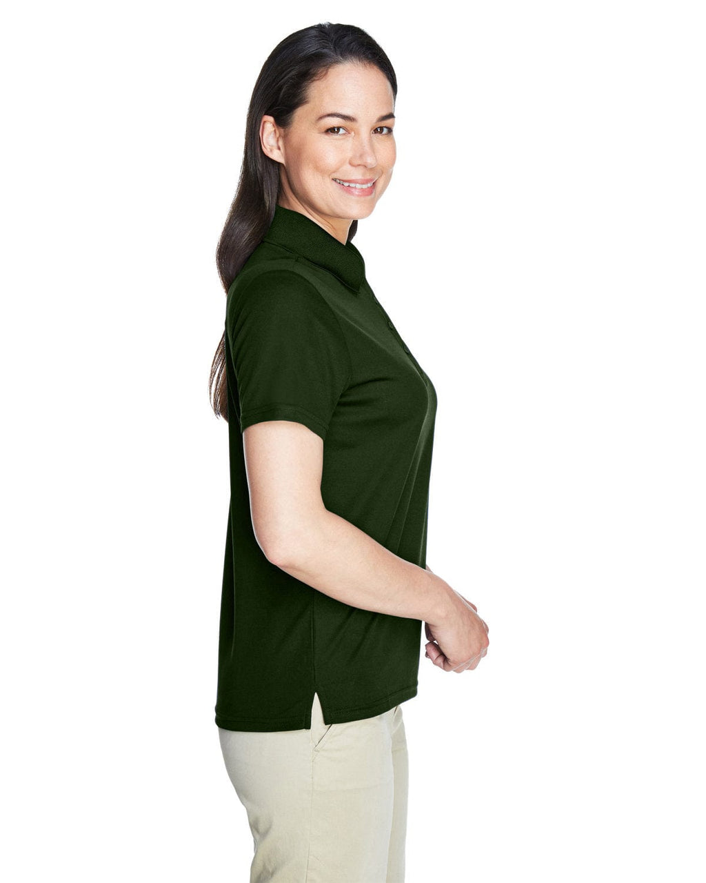 Core 365 Origin Ladies Performance Pique Polo 78181 | Forest - Side