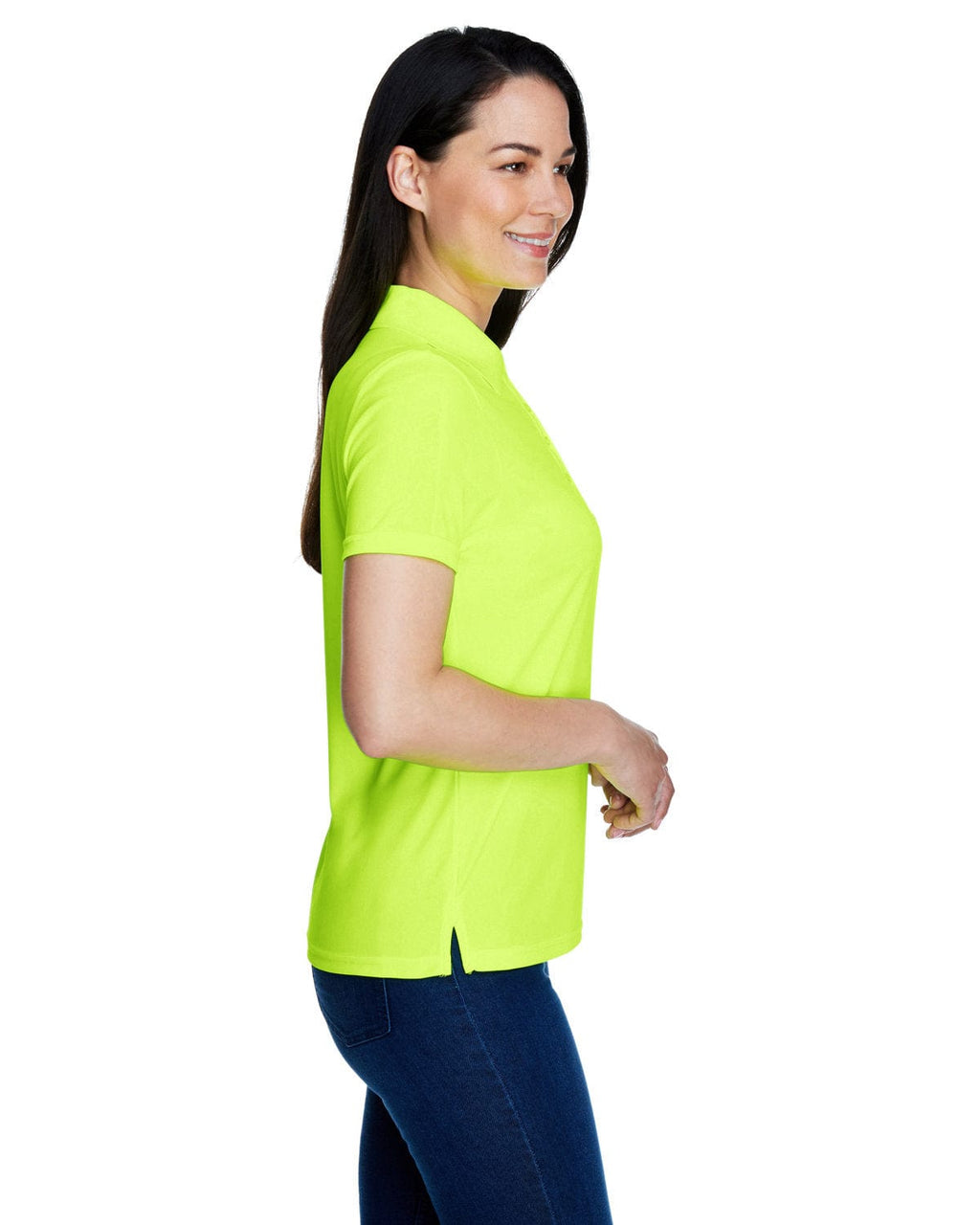 Core 365 Origin Ladies Performance Pique Polo 78181 | Safety Yellow - Side