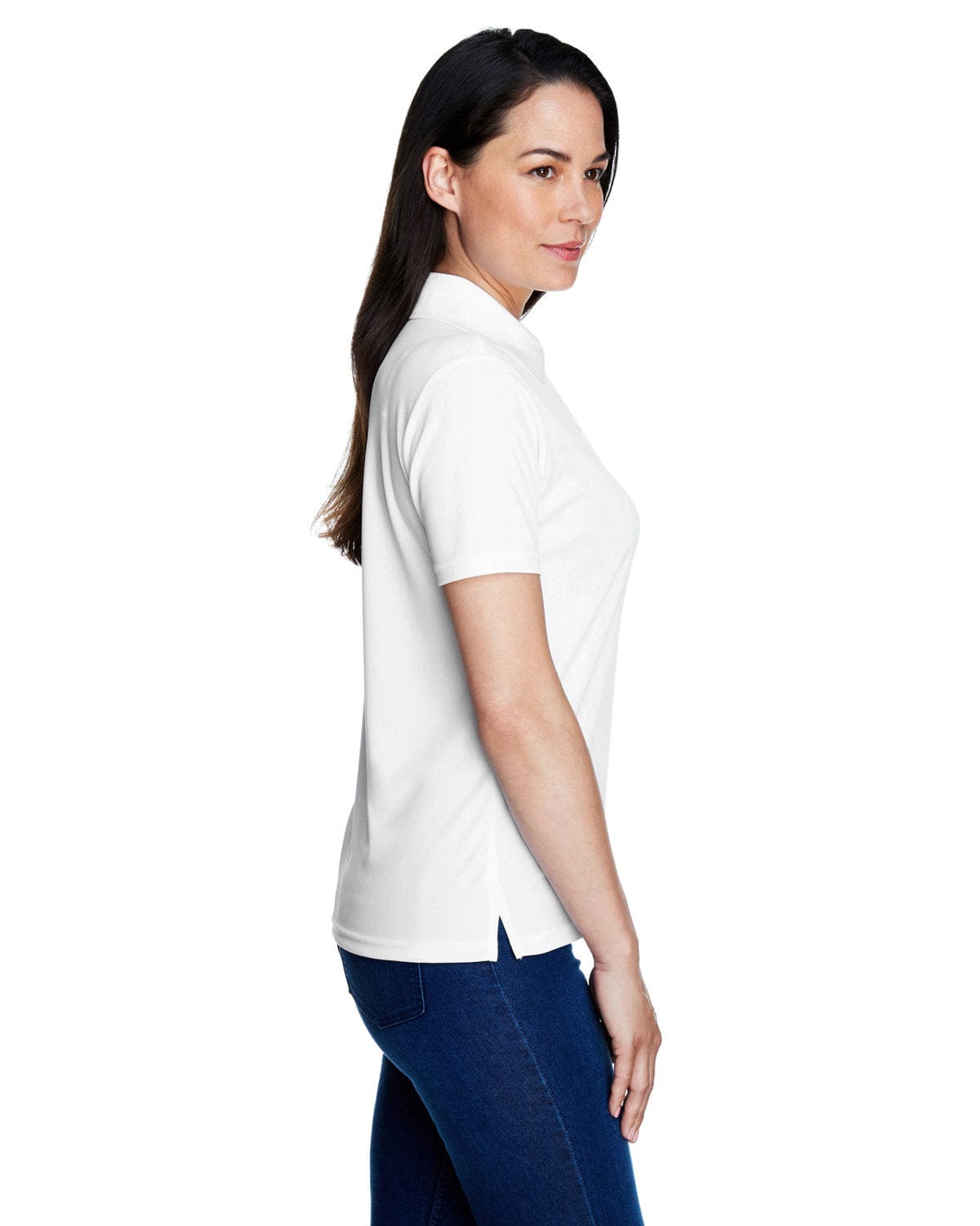Core 365 Origin Ladies Performance Pique Polo 78181 | White - Side