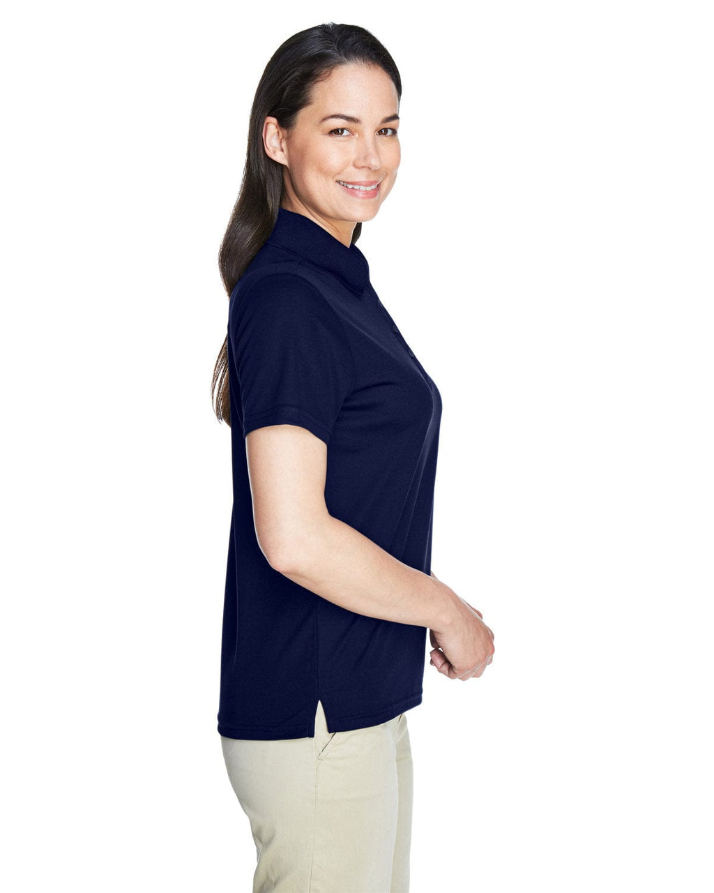 Core 365 Origin Ladies Performance Pique Polo 78181 | Classic Navy - Side
