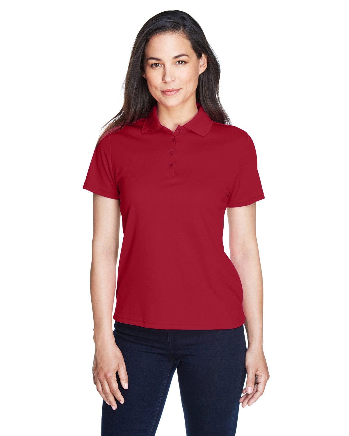 Core 365 Origin Ladies Performance Pique Polo 78181 | Classic Red - Front