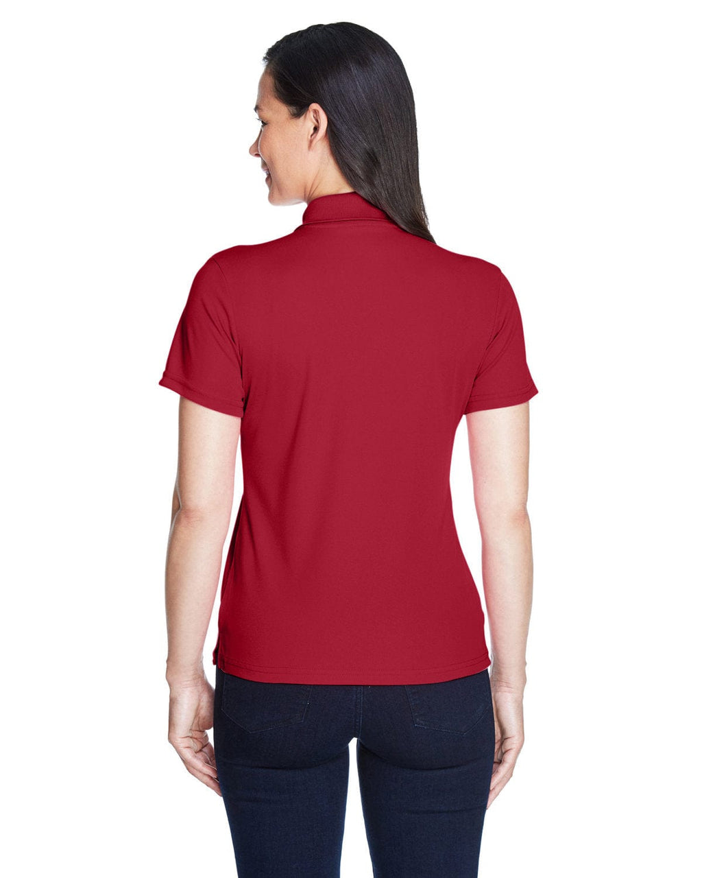 Core 365 Origin Ladies Performance Pique Polo 78181 | Classic Red - Back