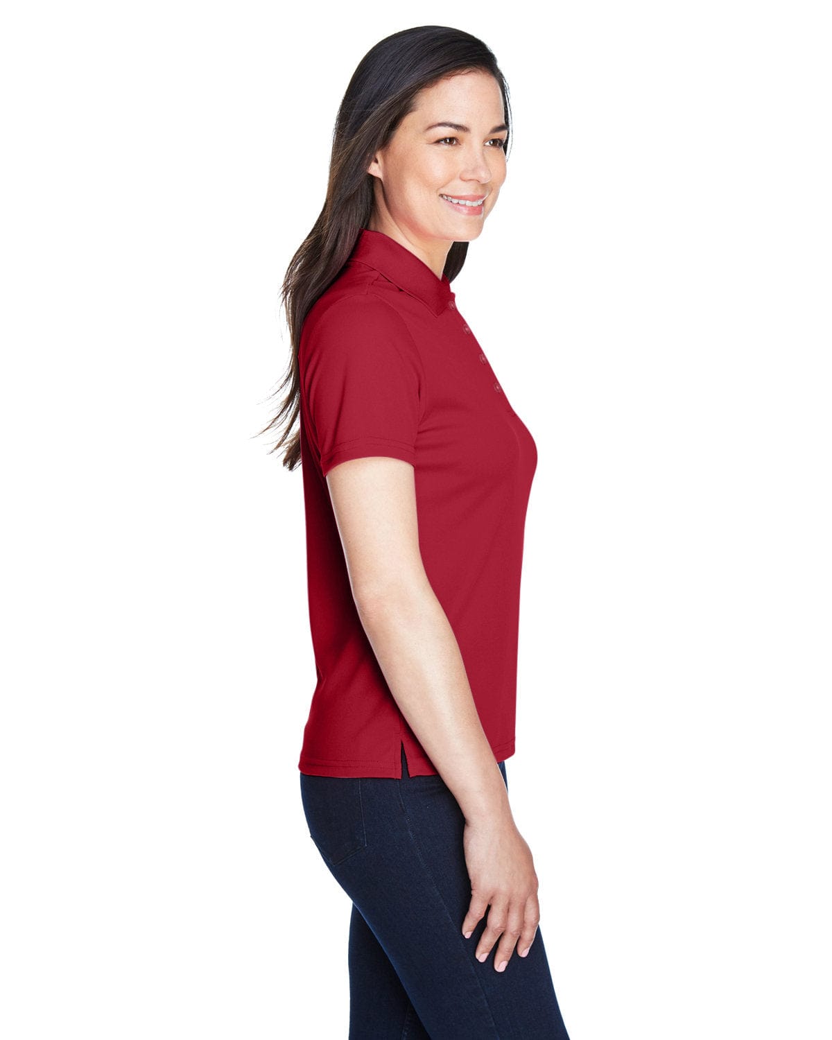 Core 365 Origin Ladies Performance Pique Polo 78181 | Classic Red - Side