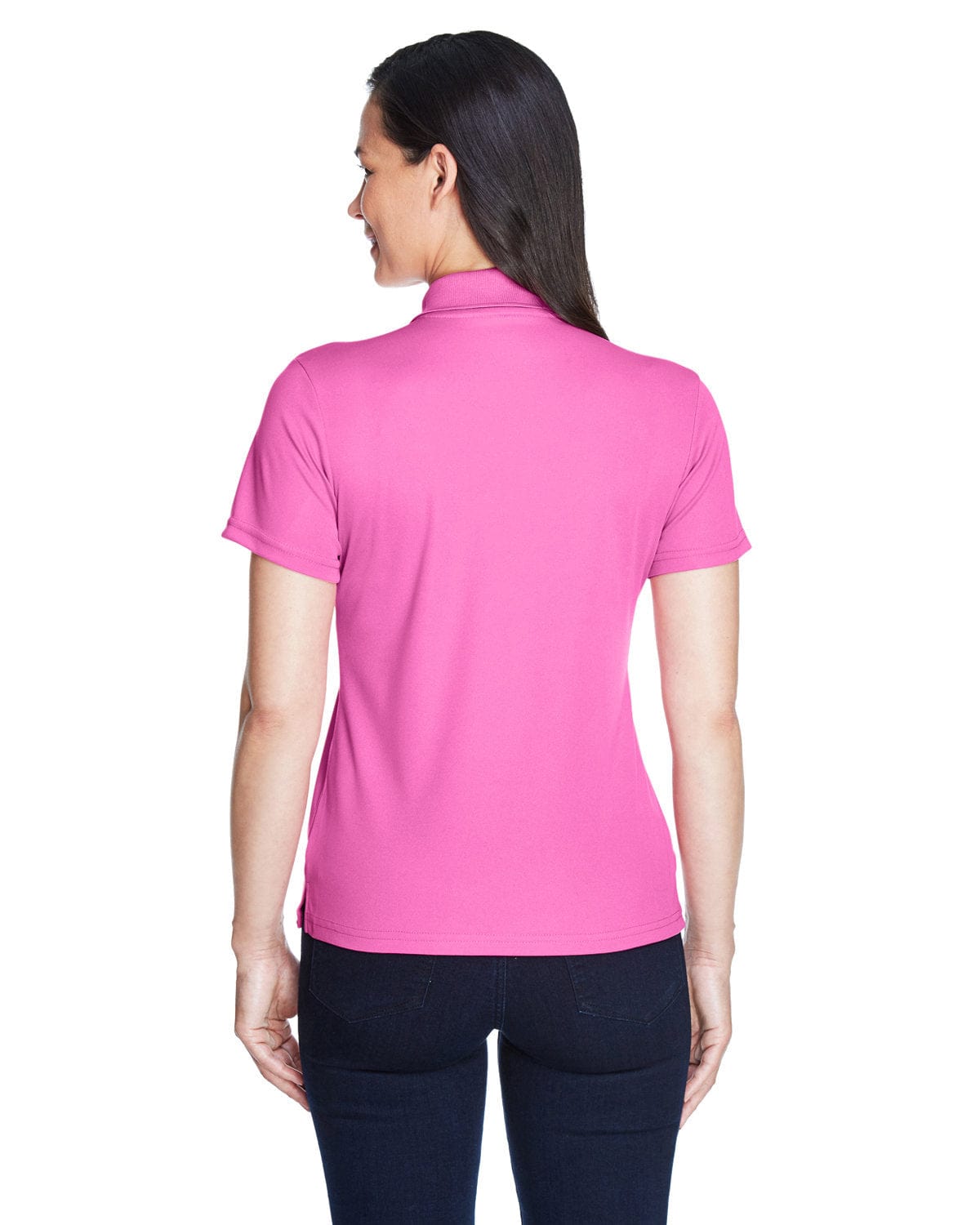 Core 365 Origin Ladies Performance Pique Polo 78181 | Charity Pink - Back