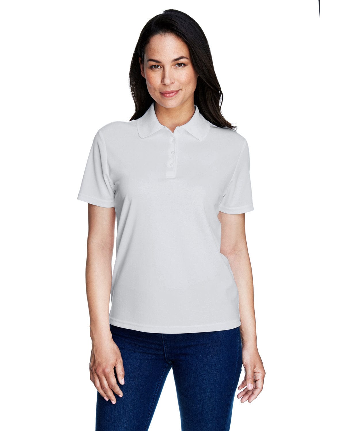 Core 365 Origin Ladies Performance Pique Polo 78181 | Platinum - Front