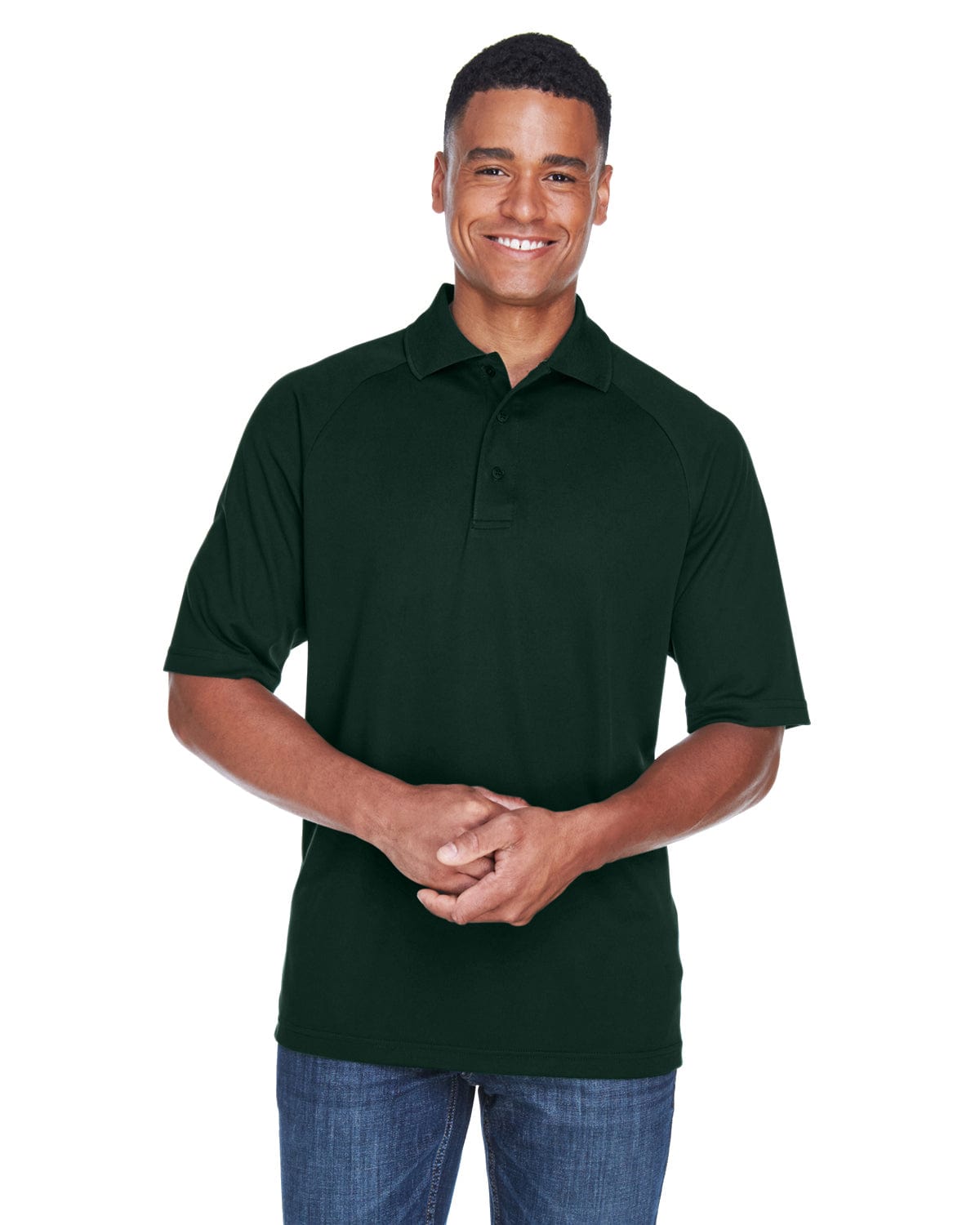 Extreme Mens Eperformance Pique Polo Shirt 85080 | Forest - Front